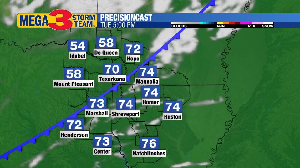 5 PM Tuesday Forecast